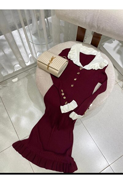 Abalı Yeni sezon kışlık üzün elbise