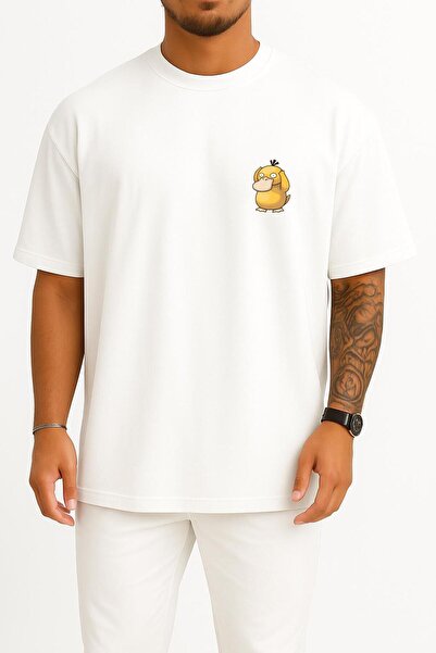 Bahriyeli Collection Oversized Pysduck Pocket Printed Unisex T-Shirt