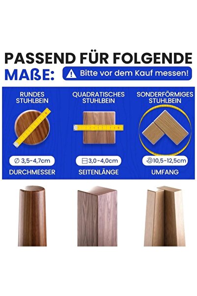 CEDA HOME Set of 32 Furniture Leg Protectors Mobelheld, Silicone/Felt, Transparent/Grey, 33-47 mm