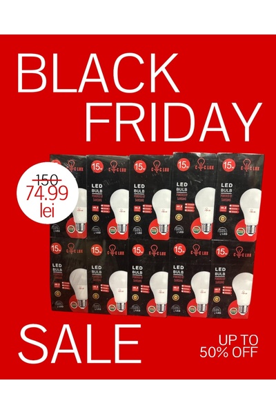 Otto Set of 10 15W E27 LED Bulbs – Very Powerful Light, Low Consumption, Long Life,