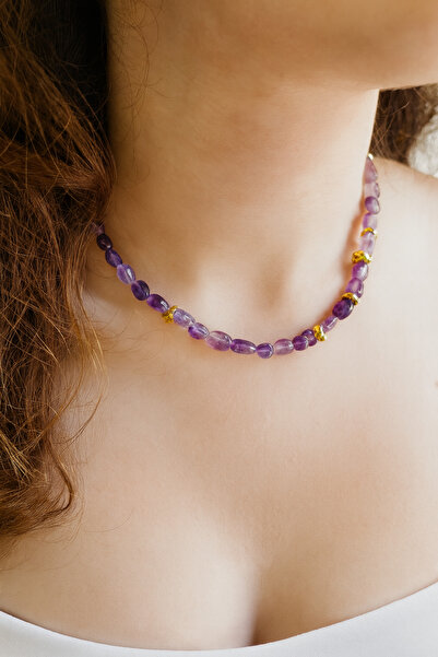 NEMOR STUDIO قلادة من حجر الجمشت الطبيعي |   الهدوء والتوازن