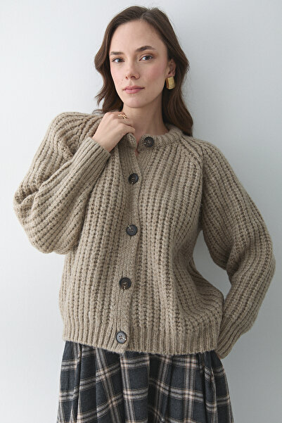 Laluvia Mink 5 Button Cardigan - 251061