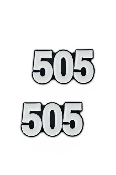 Generic 2 Pieces 505 Qahtani Number Type Metal Sticker for Mobile or Any Smooth Surface