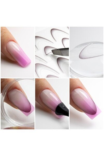 GIRLS CORNER Sticker Ombre French Smile Brown