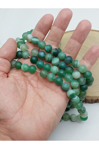 Yasamtohumu Piatra de agat verde mat Dizi 10mm – Material din margele din pia...