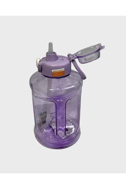 Shotay Sports Water Bottle 1.5 L – with Straw, Lockable Lid, Carrying Sleeve - Purple