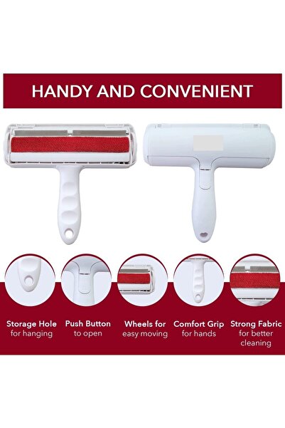 Zet Reusable Pet Hair Removal Roller with Self-Cleaning Base +ZET Gift