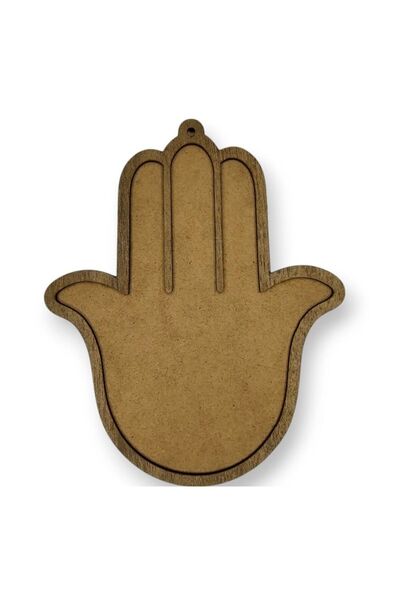 Mia Creative Art Fatma'nın Eli Figürü-Ahşap Görünümlü Özel Kaplamalı Kolay Si...