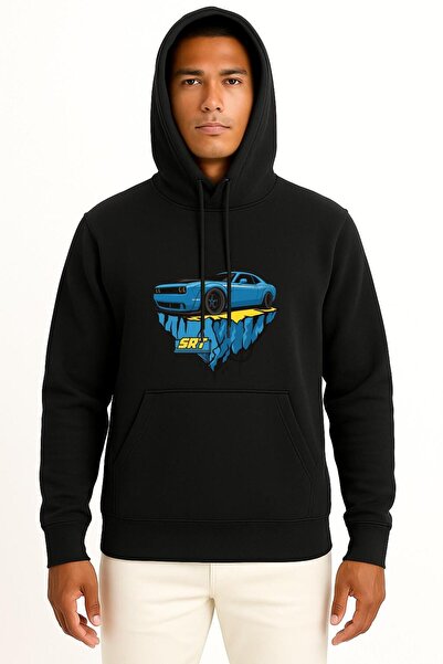 Bahriyeli Collection بغطاء رأس دودج إس آر تي جست مطبوع سويت شيرت للجنسين