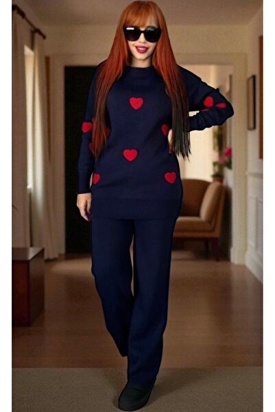 styleFlex Set with embroidered hearts made of elastic knit, 50% viscose