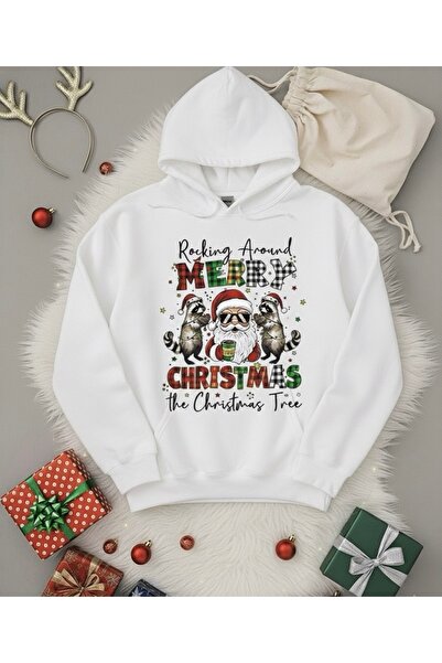 Infire clothing هوديي للجنسين قصة فضفاضة بأكمام طويلة لعيد الميلاد المجيد ورأ...