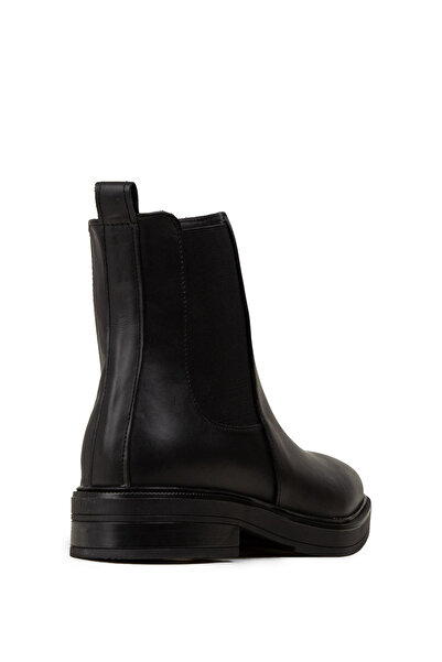 Deery Women's Black Genuine Leather Chelsea Boots