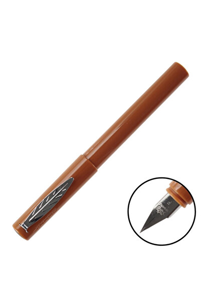 jinhao Dolma Kalem Yaprak Klipsli Fine Mat Taba