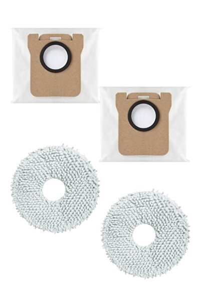 ROPALDE Dreame L20 Ultra Rlx41Ce-1 Robot Vacuum Cleaner Compatible 2Pcs Mop Cloth-2Pcs Dust Bag Spare Parts Set