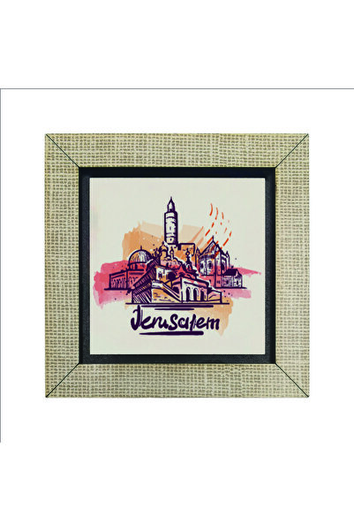 Souvenest Jerusalem Visual Printed MDF Magnetkrg-067 Refrigerator Ornament