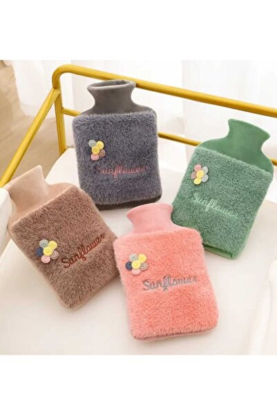 SEVRU Peluş Kılıflı Sıcak Su Torbası 2 lt Cepli El Geçmeli Sıcak Su Torbası E...