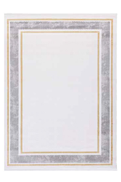 Koza Halı Çırağan Koleksiyonu 45990A Gri Sarı – Modern Geometrinin Asil Işıltısı