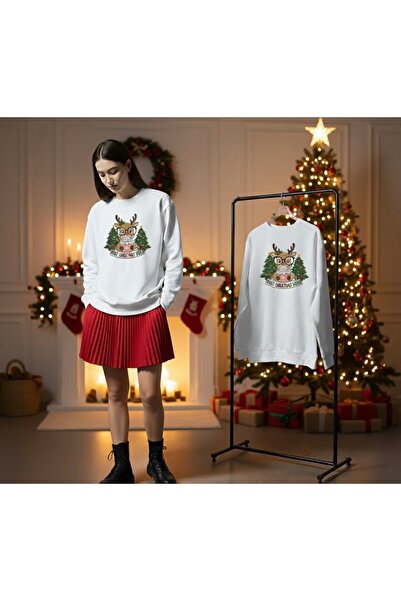 Infire clothing سويت شيرت للجنسين قصة فضفاضة بأكمام طويلة لعيد الميلاد المجيد...