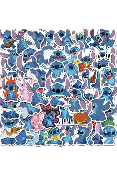 OEM Set de 50 de autocolante din vinil, design Lilo și Stitch, multicolore