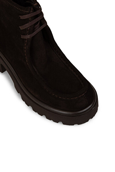 Deery Women's Genuine Suede Brown Boots