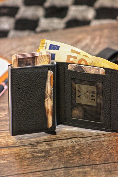 MAT CRAFT Genuine Leather Mechanism Wallet |   Card Holder |   With Card Holder |   Keychain with Gift |   In a Gift Box