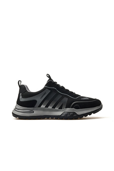 44 DEGREE Men's Genuine Leather Casual Sneaker Shoes 25Y Ykfm-19113 m Black