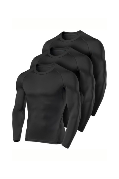 Gymhard Ανδρικό μακρυμάνικο μπλουζάκι θερμικής συμπίεσης 3 τεμαχίων Badi