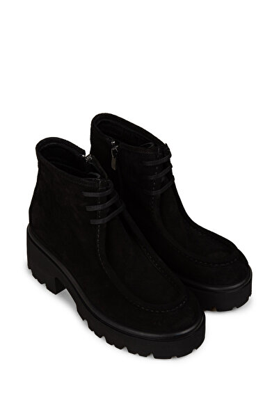 Deery Women's Genuine Suede Black Boots