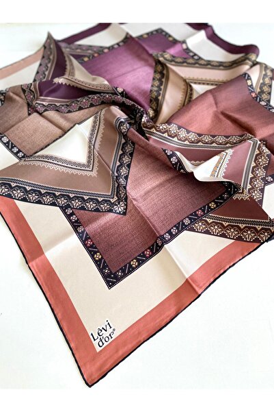 Levidor Eșarfă din mătase pură Tivil 49685 crem cu model mixt