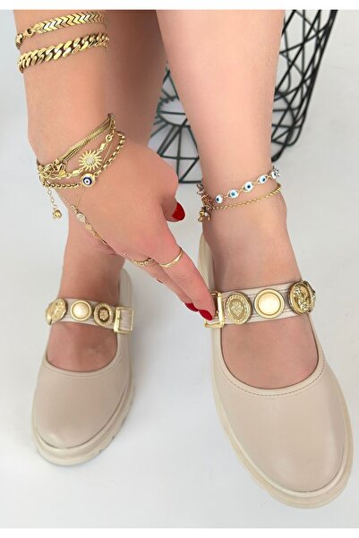 Kanonik Education Okira beige skin oxford shoes