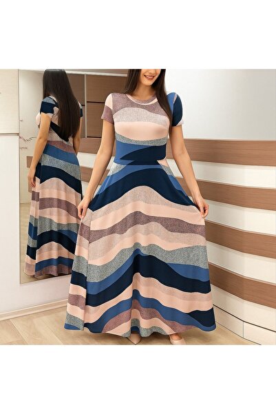 JARDİN ALLURE Rochie de damă cu mânecă scurtă, cu decolteu, cu buline, tricot...