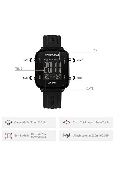 Naviforce Women's Fashion Transparent Waterproof Silicone Strap Watch