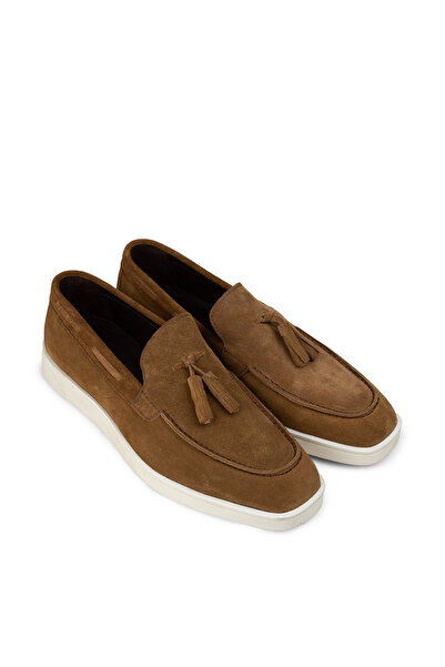 Deery Men's Genuine Suede Tan Color Loafer Shoes