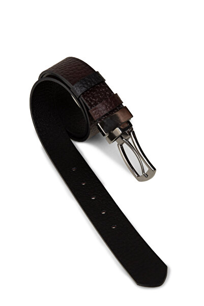 Deery Genuine Leather Claret Red - Black Double Sided Men's Belt
