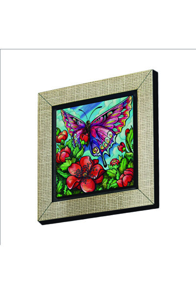 Souvenest Ornament pentru frigider Kelebek cu imprimeu Mdf Magnetkrg-153