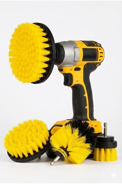 BEYZANA Matkap Ucuna Takılan 3Lü Fırça Temizlik Seti Matkap Ucu Temizleme Fırça Seti