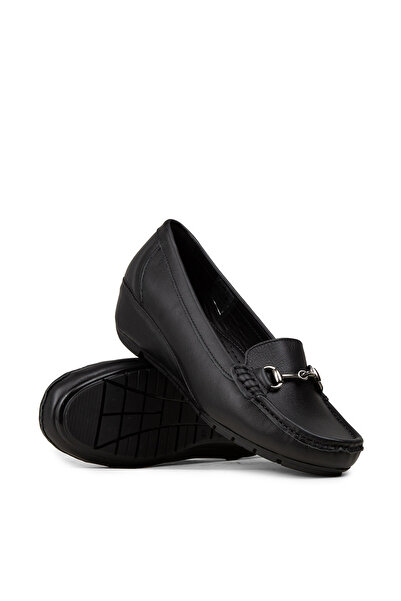 Deery Women's Genuine Leather Black Casual Shoes