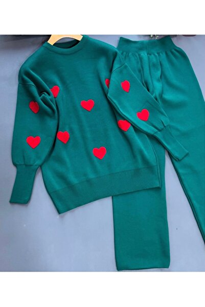 styleFlex Set with embroidered hearts made of elastic knit, 50% viscose