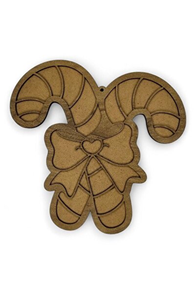 Mia Creative Art Yılbaşı Bastonu Figürü-Ahşap Görünümlü Özel Kaplamalı Kolay ...