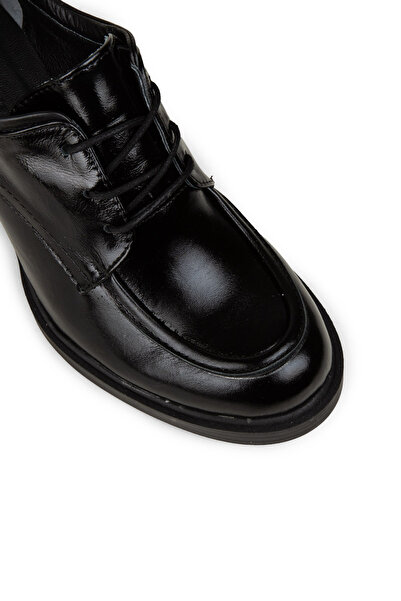 Deery Women's Genuine Patent Leather Black Casual Shoes