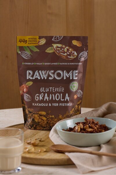 Rawsome – جرانولا خالية من الغلوتين مع الكاكاو والفول السوداني