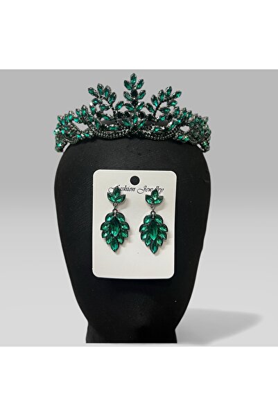 Sabek Bujiteri تاج ماجستيك بلوسم - تاج العروس مع حلي وأقراط