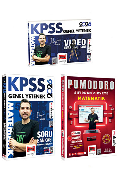 Yargı Yayınları 2026 KPSS İlyas Güneş Genel Yetenek Matematik Soru Bankası+Vi...