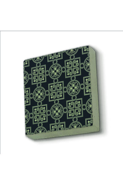 Souvenest زخرفة الثلاجة المطبوعة بنمط بيزنطي من الحجر الطبيعي Magnetkd-087