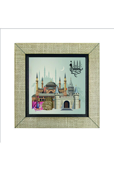 Souvenest Istanbul Symbolic Places Printed MDF Magnetkrt-028 Refrigerator Ornament