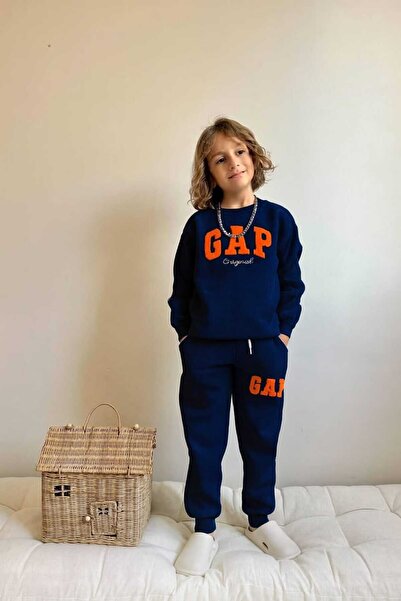 MİLAYS LİFE HOME COLLECTİON Σετ χειμερινής φόρμας για αγόρια 3 κλωστών 100% βαμβακερό χοντρό βαμβακερό χρωματιστό