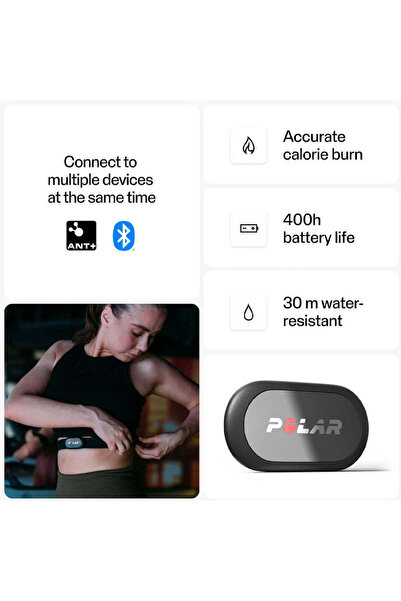 POLAR Heart Rate Monitor H9 — Black, Size M-XXL