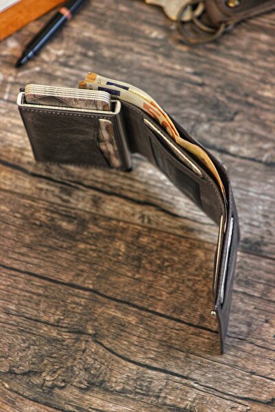 MAT CRAFT Genuine Leather Mechanism Wallet |   Card Holder |   With Card Holder |   Keychain with Gift |   In a Gift Box