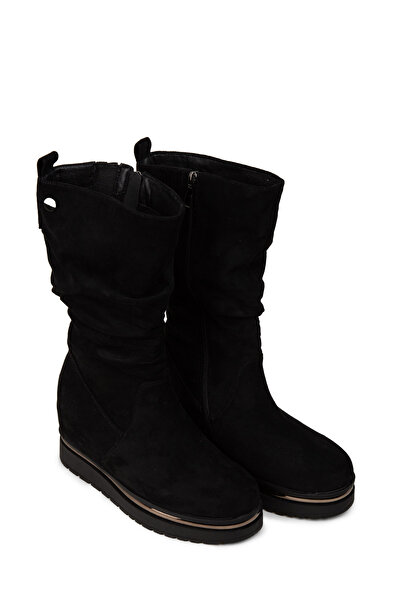Deery Women's Black Wedge Heel Boots