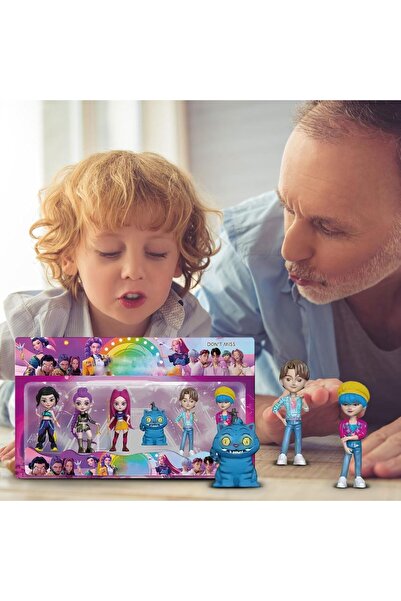 victiny 6PCS K-pop Korean Idol Demon Movie Hunters Action Figures Set